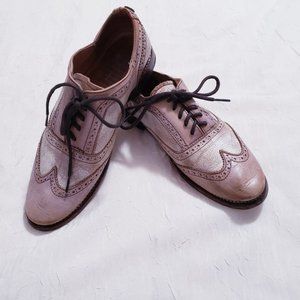 Bed Stu Two-Tone Leather Flats